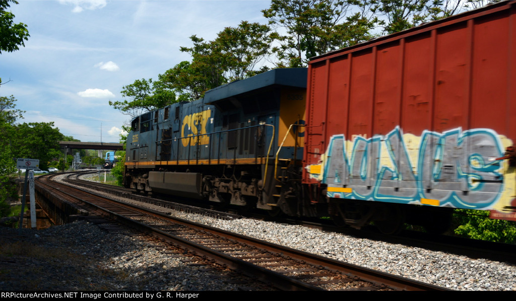 CSX 5335 on L214 crosses Blackwater Creek